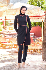 Adasea Burkini  Swimsuit-4546 -  Voile