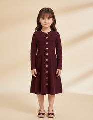 Asia Knitted Midi Dress – Button-Front  Miss Grant