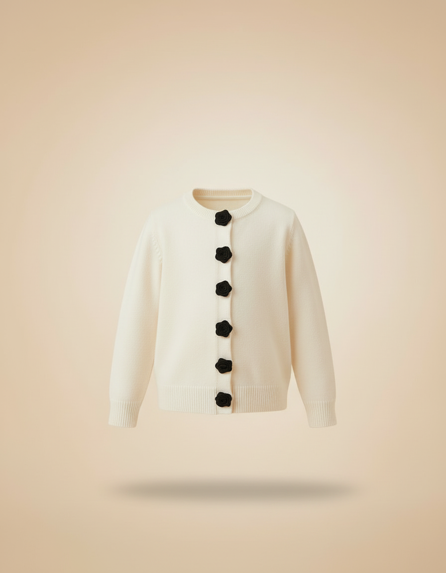 Francesca Viscose Cardigan – Button-Front  Miss Grant