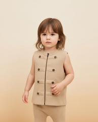 Allegra Ribbed Gilet – Button-Front  Miss Grant