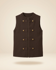 Allegra Ribbed Gilet – Button-Front  Miss Grant