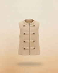 Allegra Ribbed Gilet – Button-Front  Miss Grant