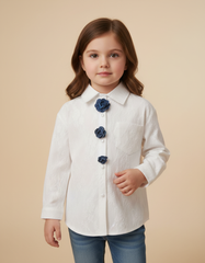 Greta Floral Blouse – Button-Front  Miss Grant