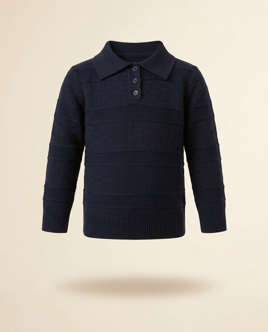 Giulia Knitwear – Button-Front Polo Neck  Miss Grant