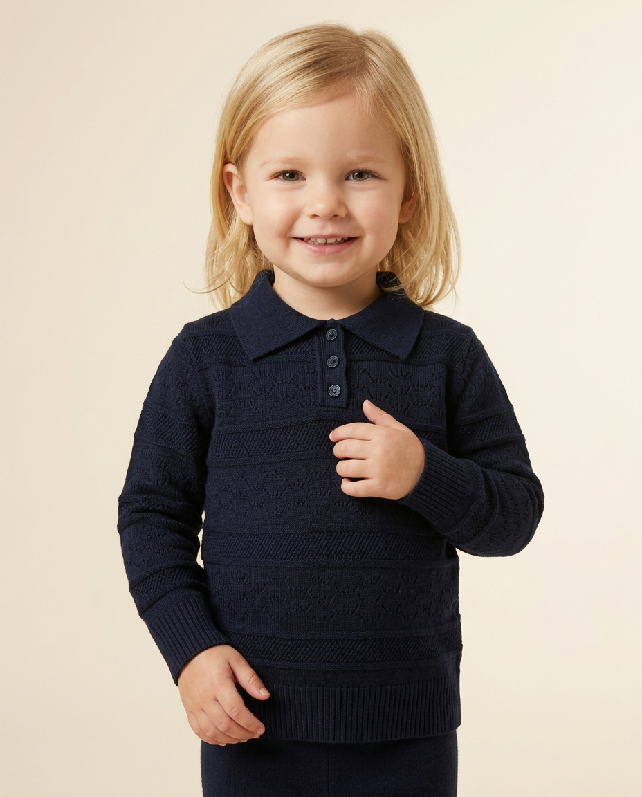 Giulia Knitwear – Button-Front Polo Neck  Miss Grant