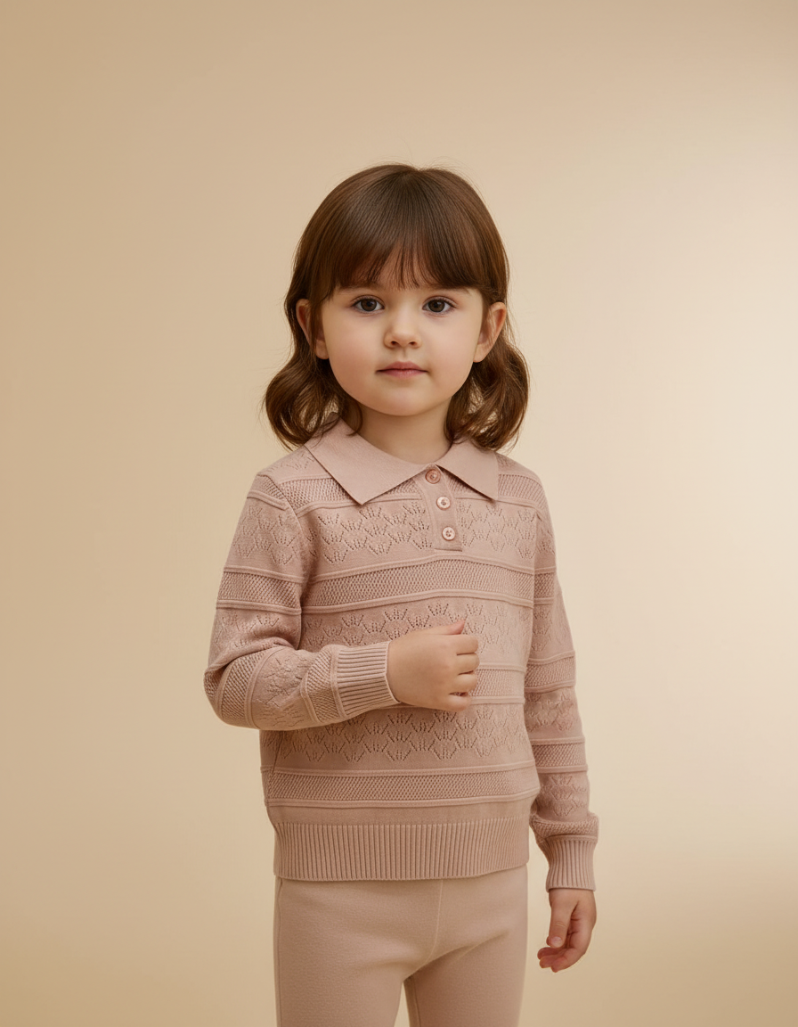 Giulia Knitwear – Button-Front Polo Neck  Miss Grant