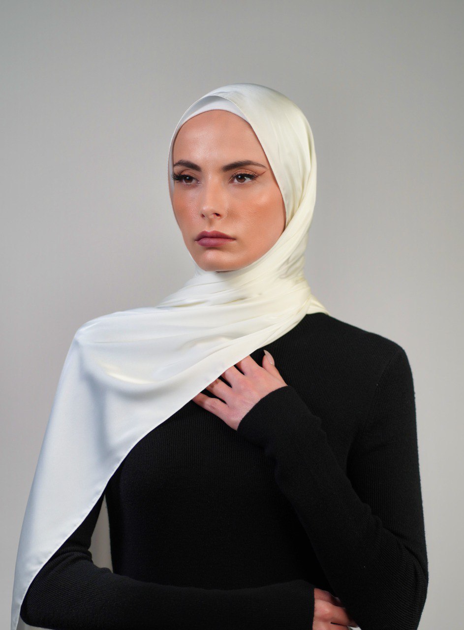 Plain Satin Hijab - Voile Fashion