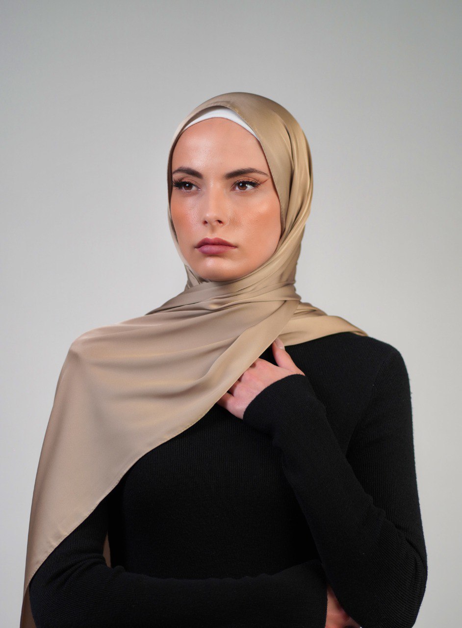 Plain Satin Hijab - Voile Fashion