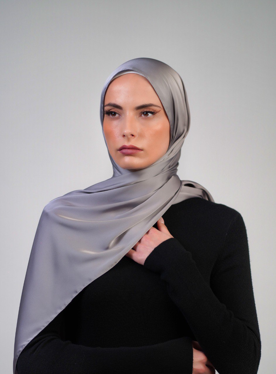 Plain Satin Hijab - Voile Fashion