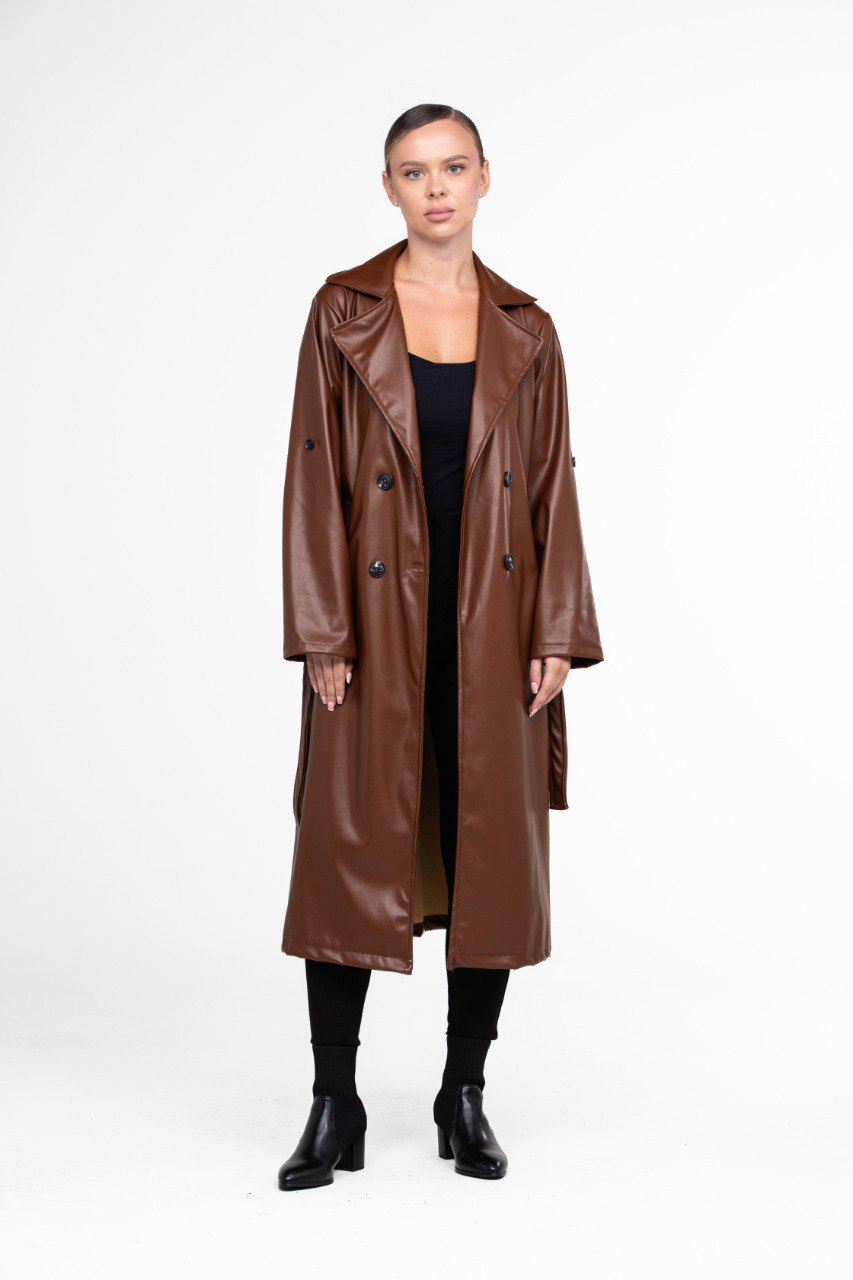 Leather Coat - Voile Fashion