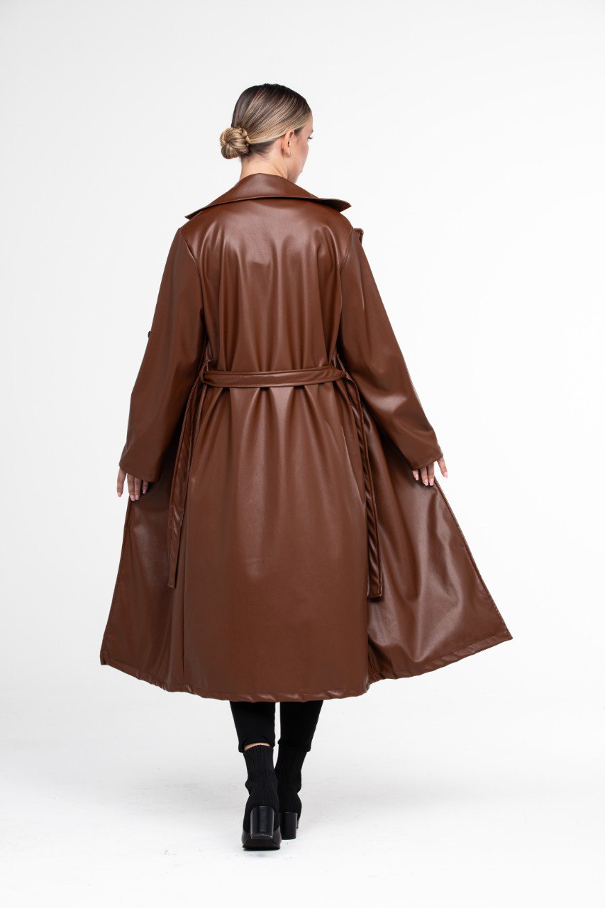 Leather Coat - Voile Fashion