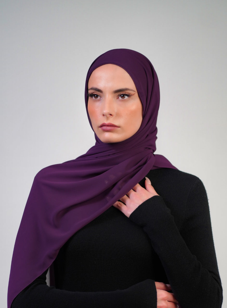 Plain Chiffon Instant Hijab - Voile Fashion