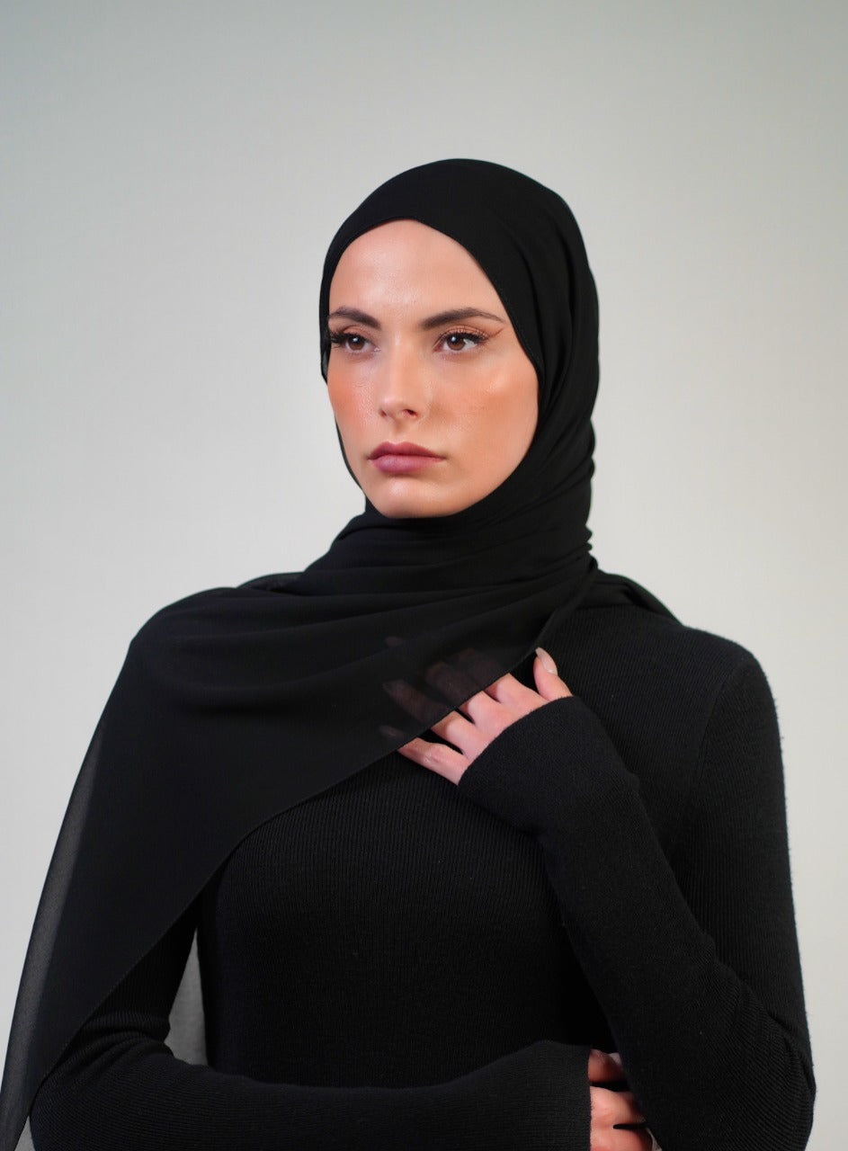 Plain Chiffon Instant Hijab - Voile Fashion