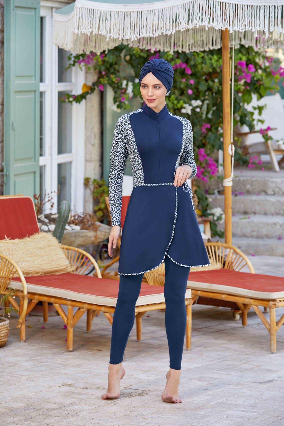 Maresiva Burkini Swimsuit-8229  Voile