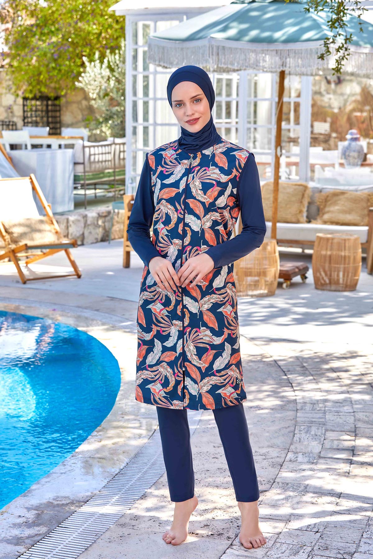 Maresiva Burkini Swimsui-8255  Voile