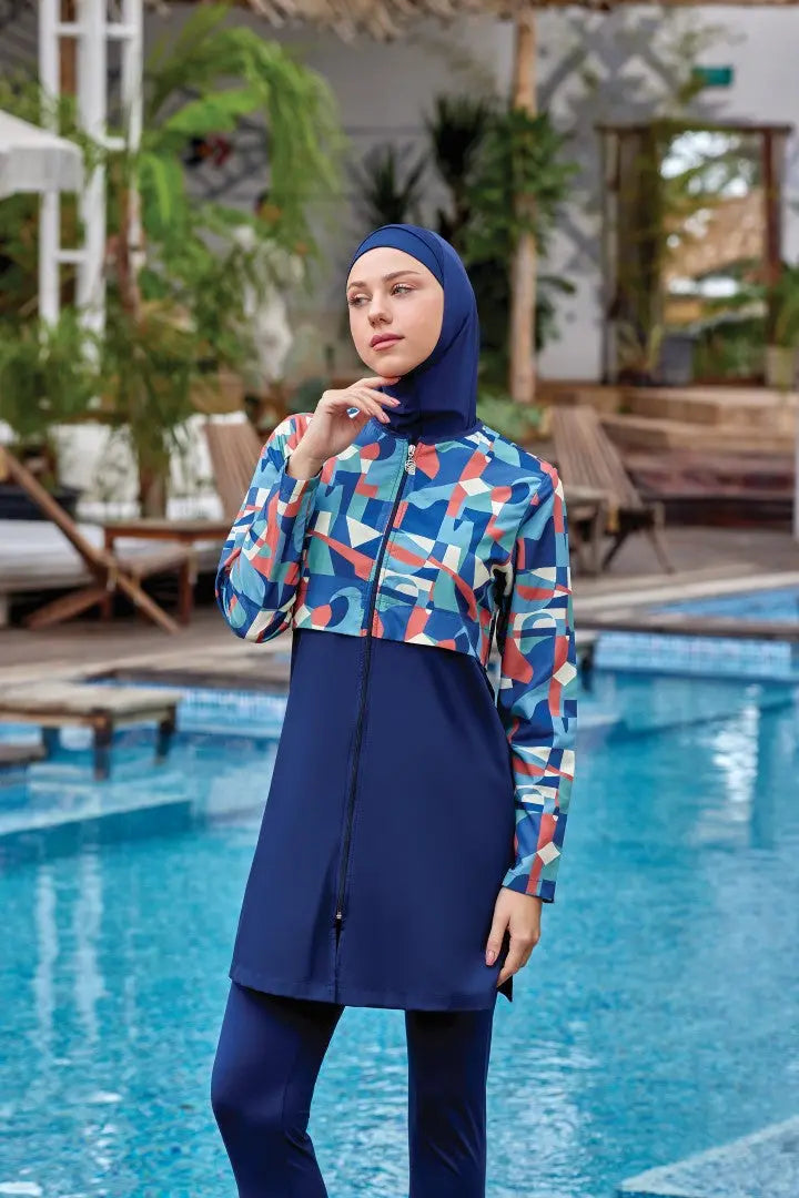 Rozamay Burkini Swimsuit-9057 -  Voile