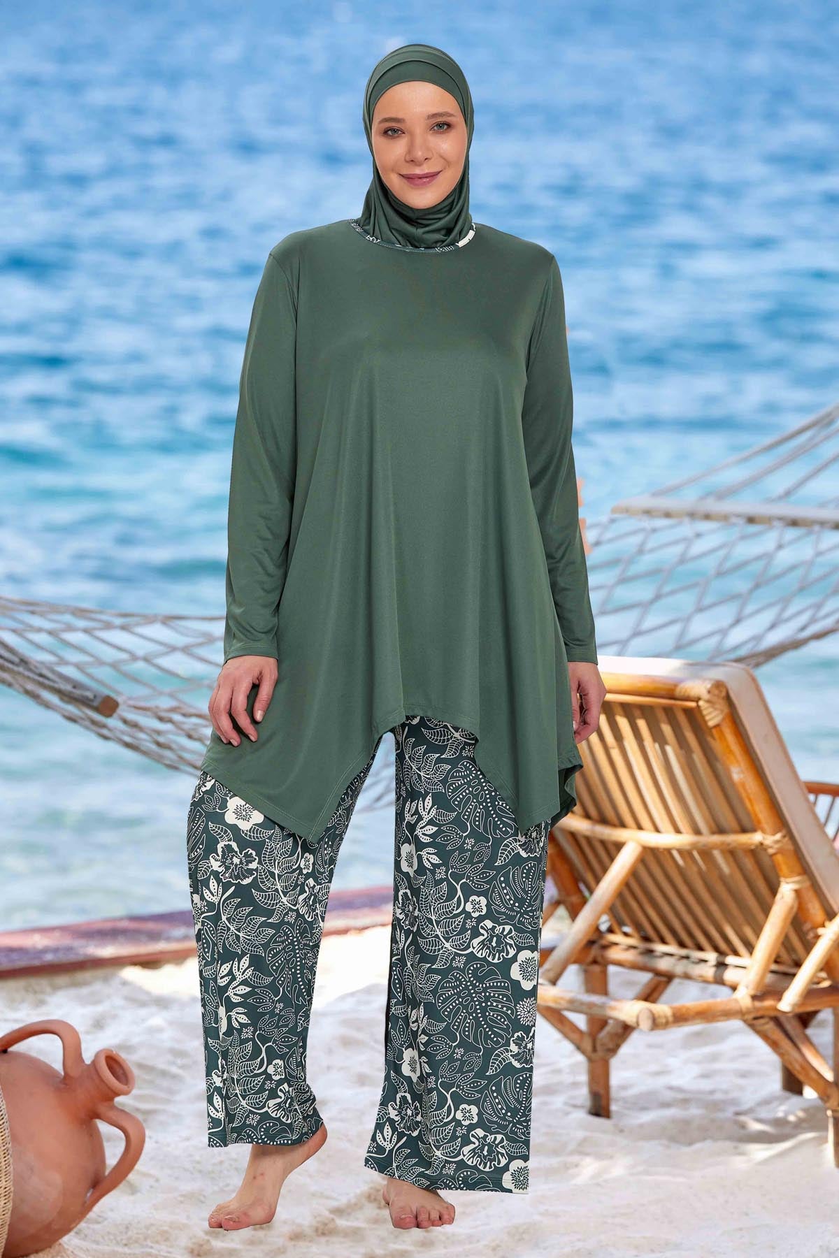 Rozamay Burkini Swimsuit- 9242-B -  Voile