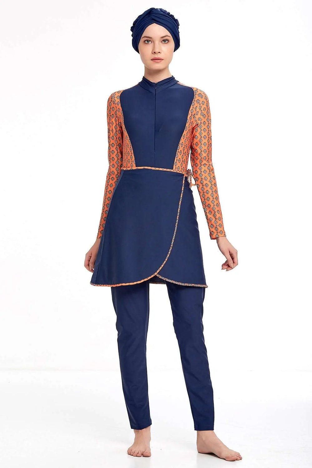 Adasea Burkini Lycra Swimsuit 4357 Voile Fashion