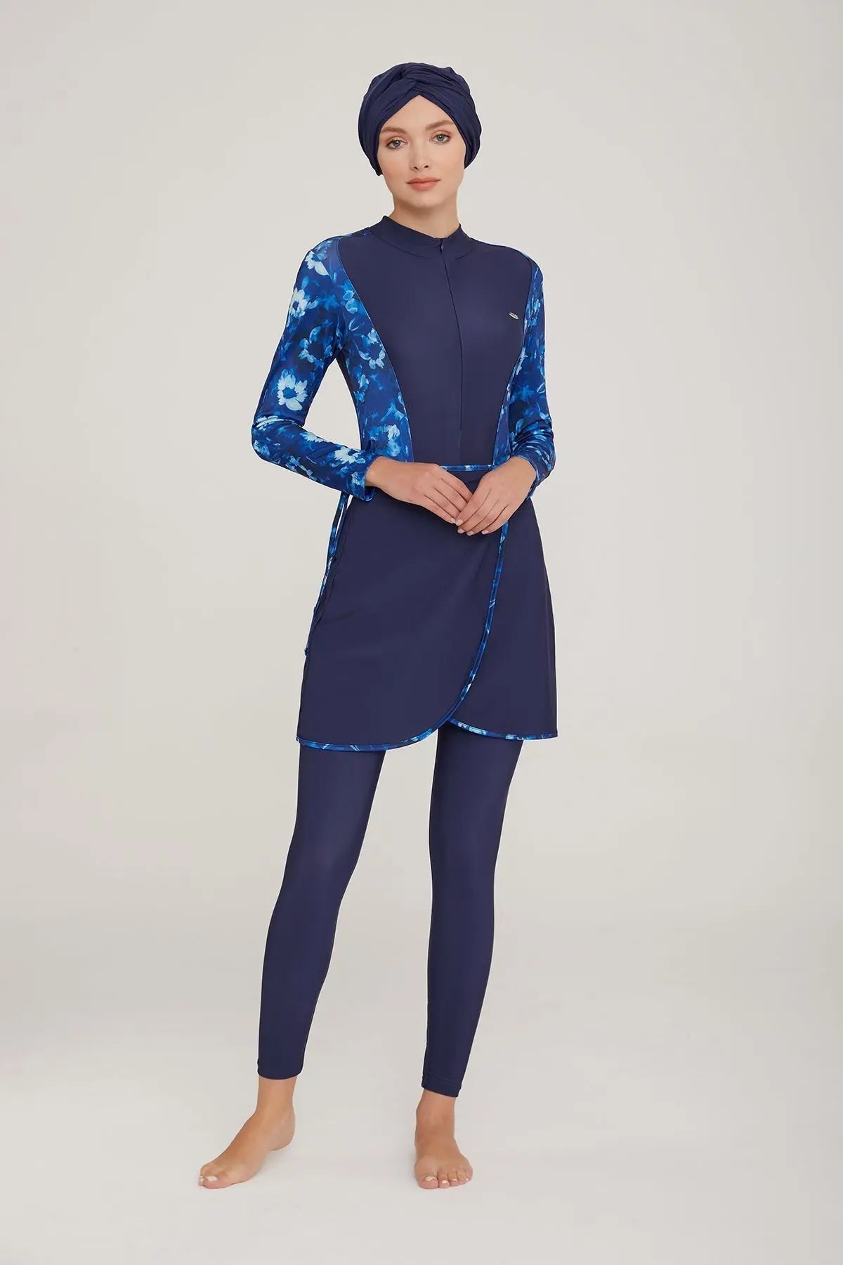 Adasea Burkini Lycra Swimsuit 4359 Voile Fashion