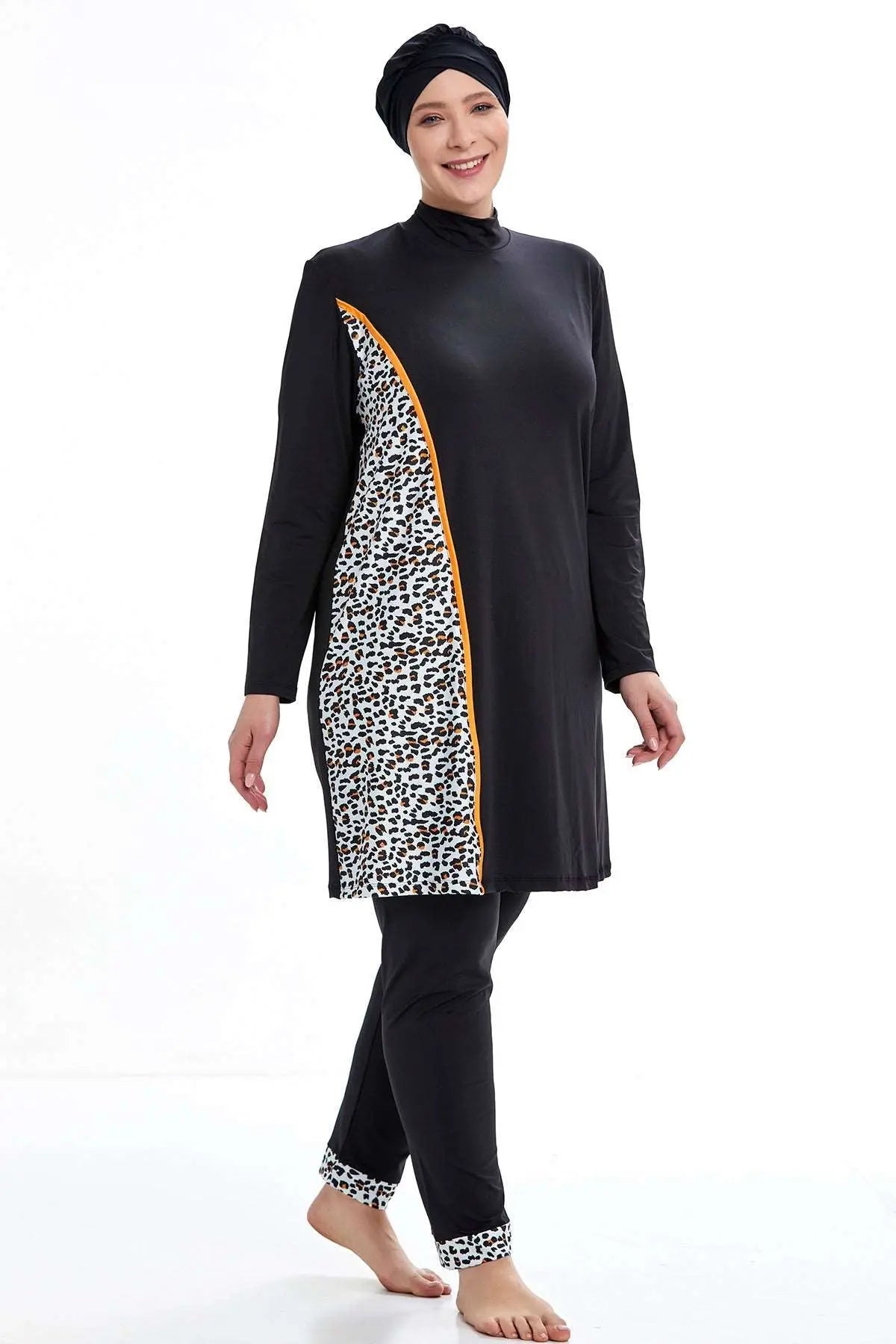 Adasea Burkini Lycra Swimsuit 4376-B Voile Fashion