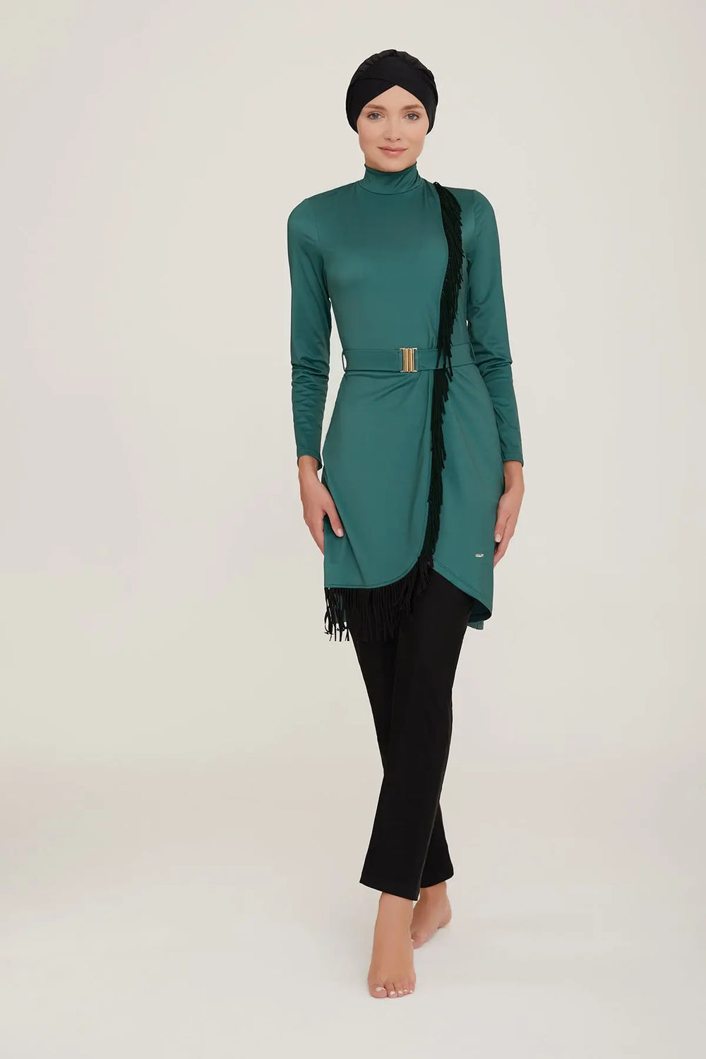 Adasea Burkini Lycra Swimsuit-4443 Voile Fashion