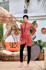 Adasea Burkini Lycra Swimsuit-4460 Voile Fashion