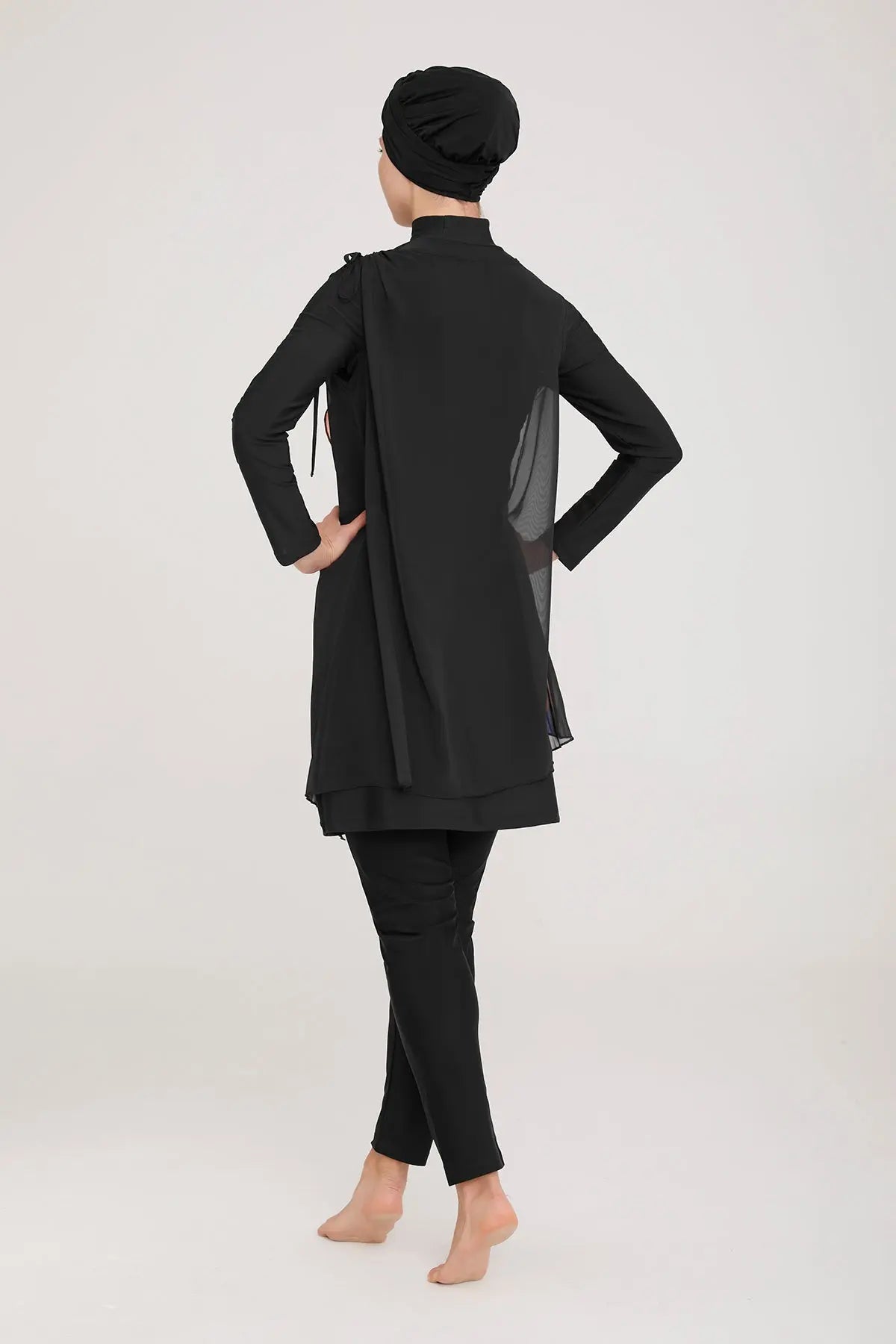 Adasea Burkini Lycra Swimsuit-4471 Voile Fashion