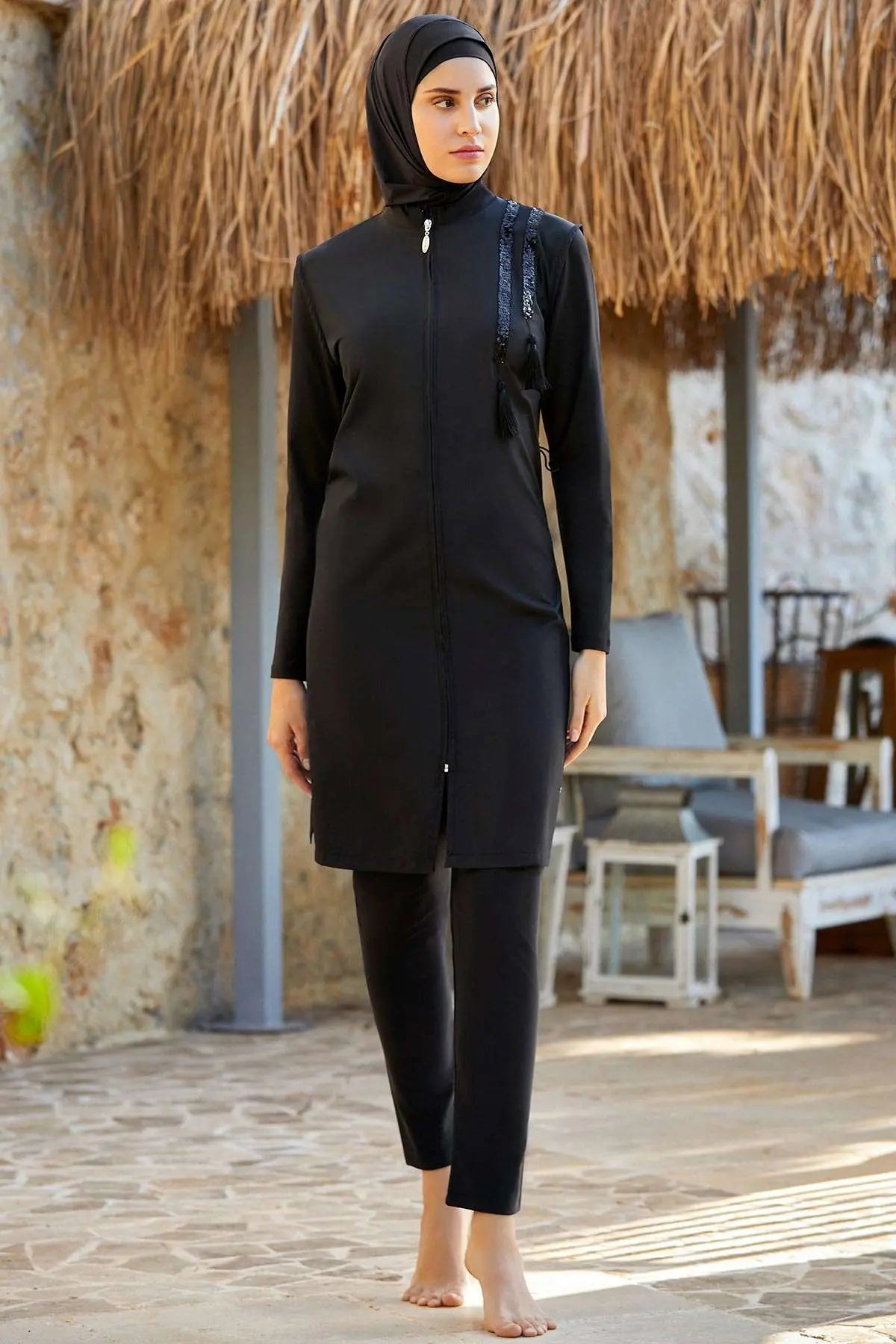 Adasea Burkini Swimsuit 1262-B Voile Fashion