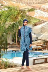 Adasea Burkini  Swimsuit-1323 Voile Fashion