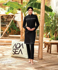 Adasea Burkini  Swimsuit-1329 Voile Fashion