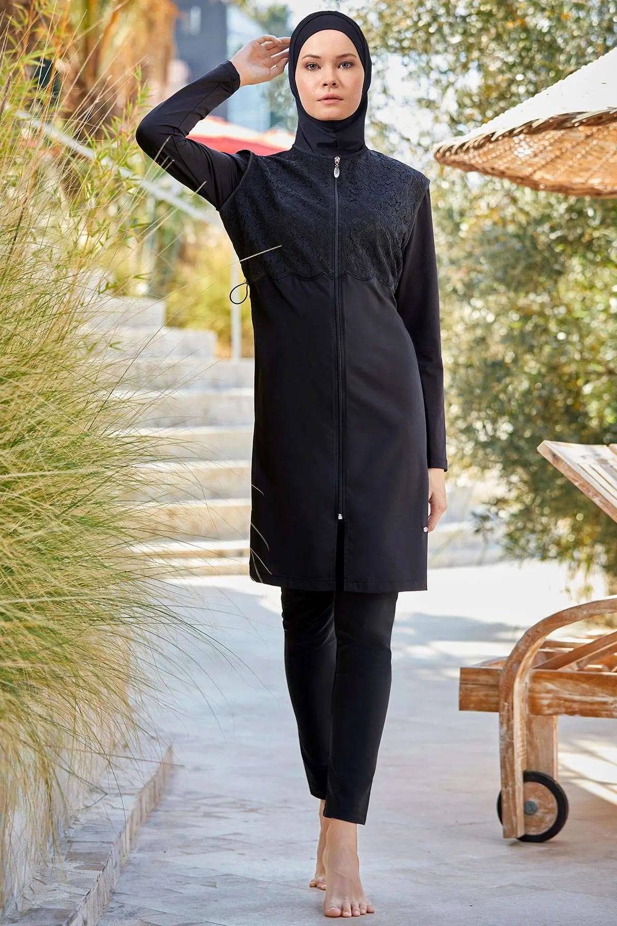 Adasea Burkini Swimsuit 2217 Voile Fashion