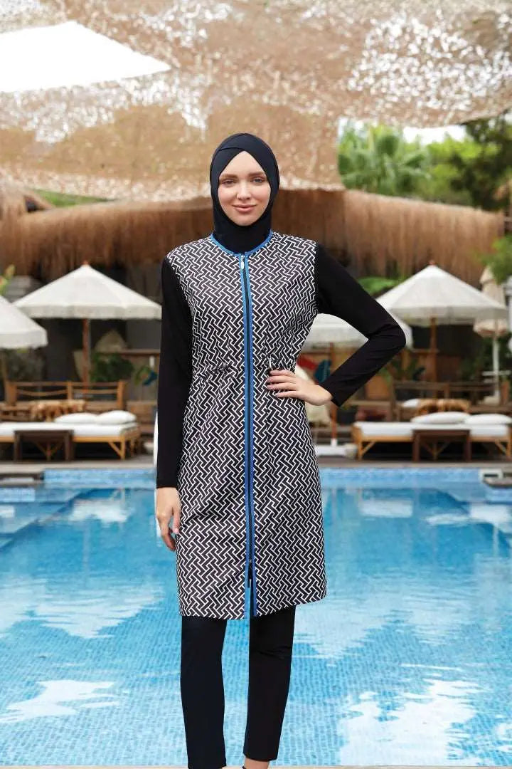 Adasea Burkini Swimsuit-2234 Voile Fashion