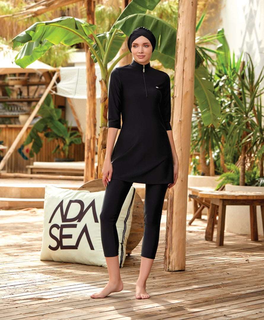 Adasea Burkini  Swimsuit-3400-B Voile Fashion