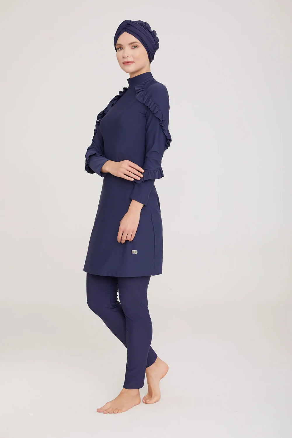 Adasea Burkini  Swimsuit-4104-B Voile Fashion