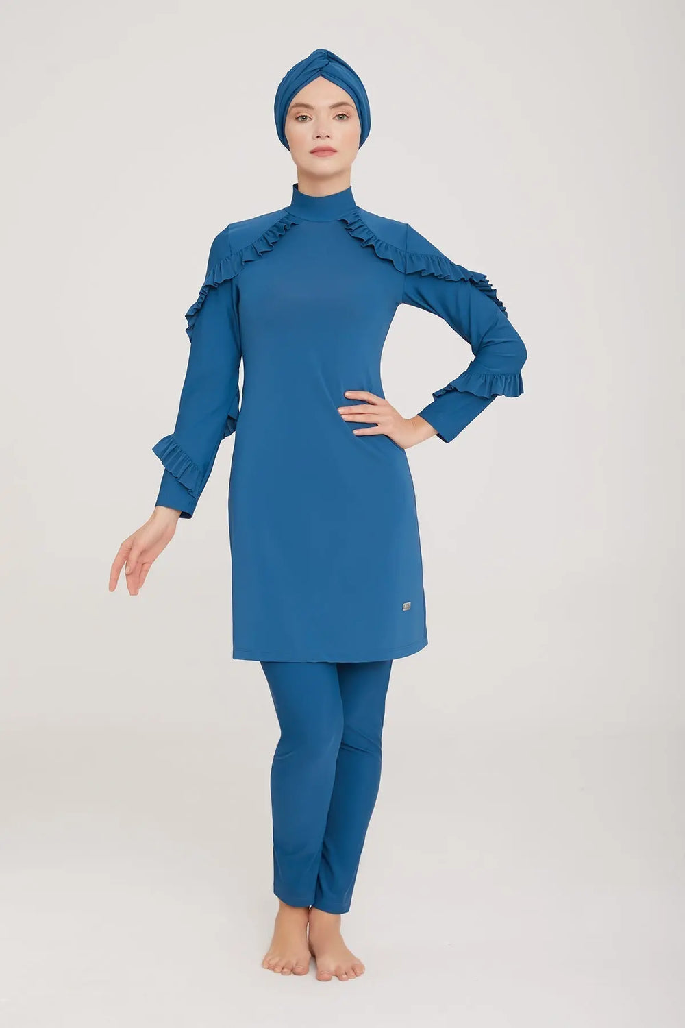 Adasea Burkini  Swimsuit-4104-B Voile Fashion
