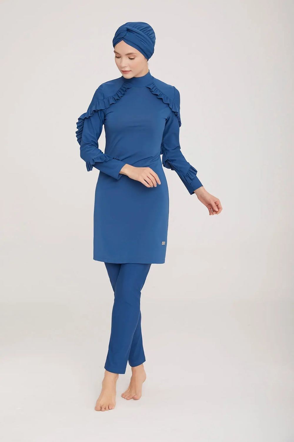 Adasea Burkini  Swimsuit-4104-B Voile Fashion