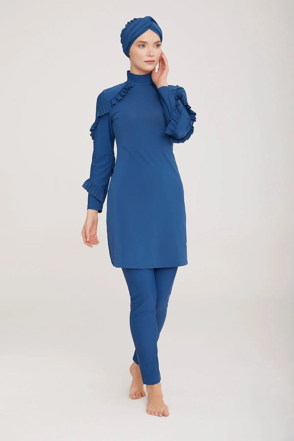 Adasea Burkini  Swimsuit-4104-B Voile Fashion