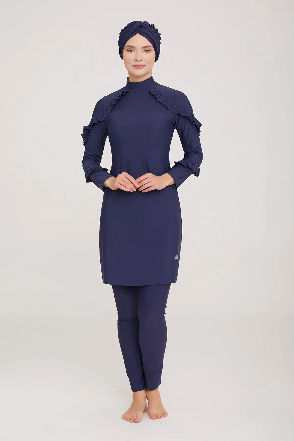 Adasea Burkini  Swimsuit-4104-B Voile Fashion