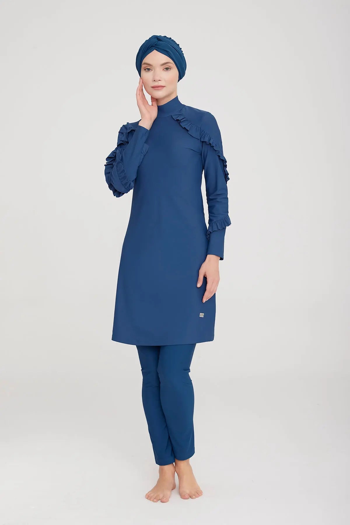 Adasea Burkini  Swimsuit-4104 Voile Fashion