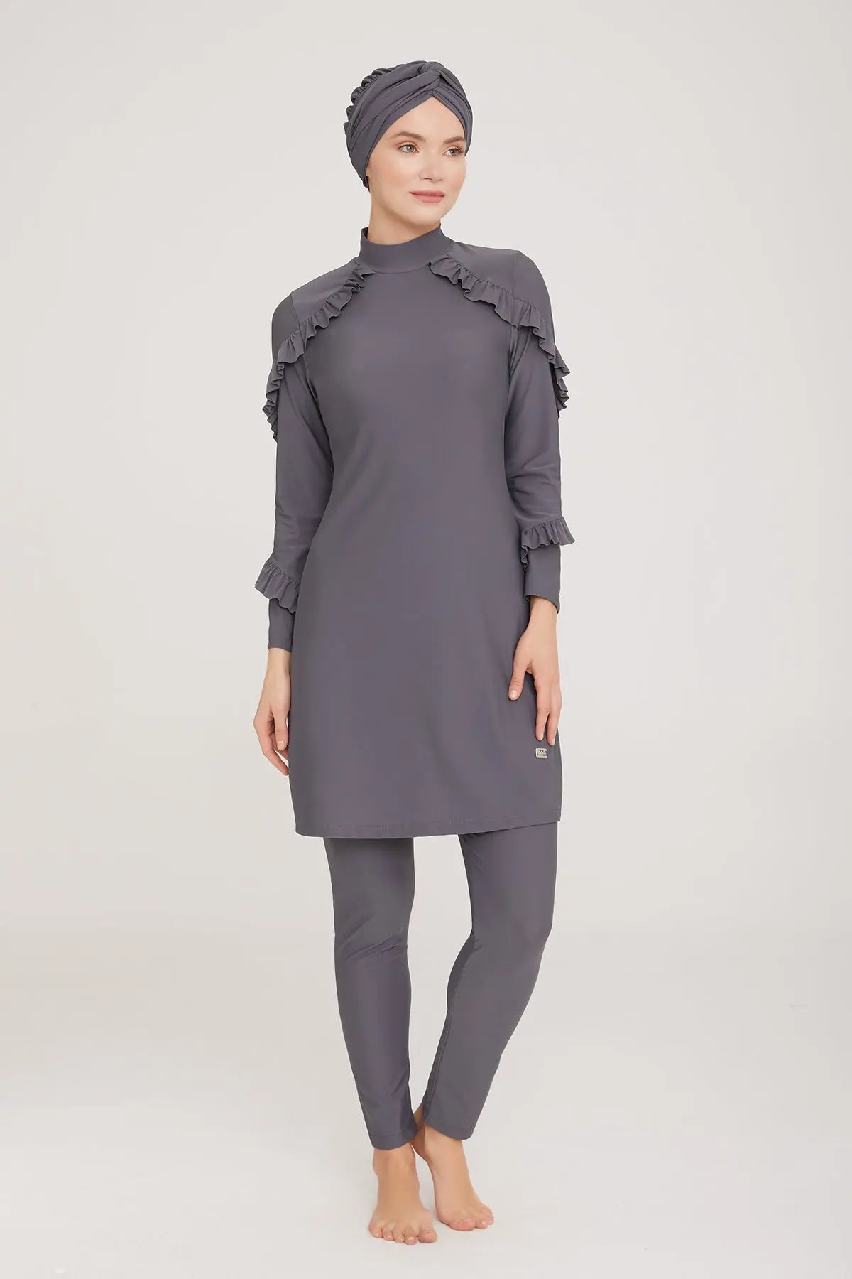 Adasea Burkini  Swimsuit-4104 Voile Fashion