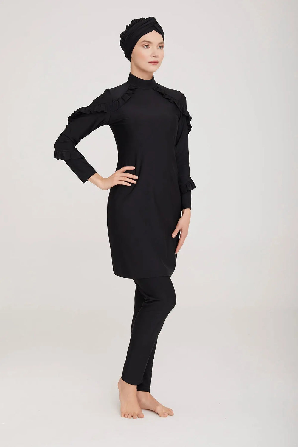 Adasea Burkini  Swimsuit-4104 Voile Fashion