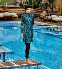 Adasea Burkini  Swimsuit-4400 Voile Fashion