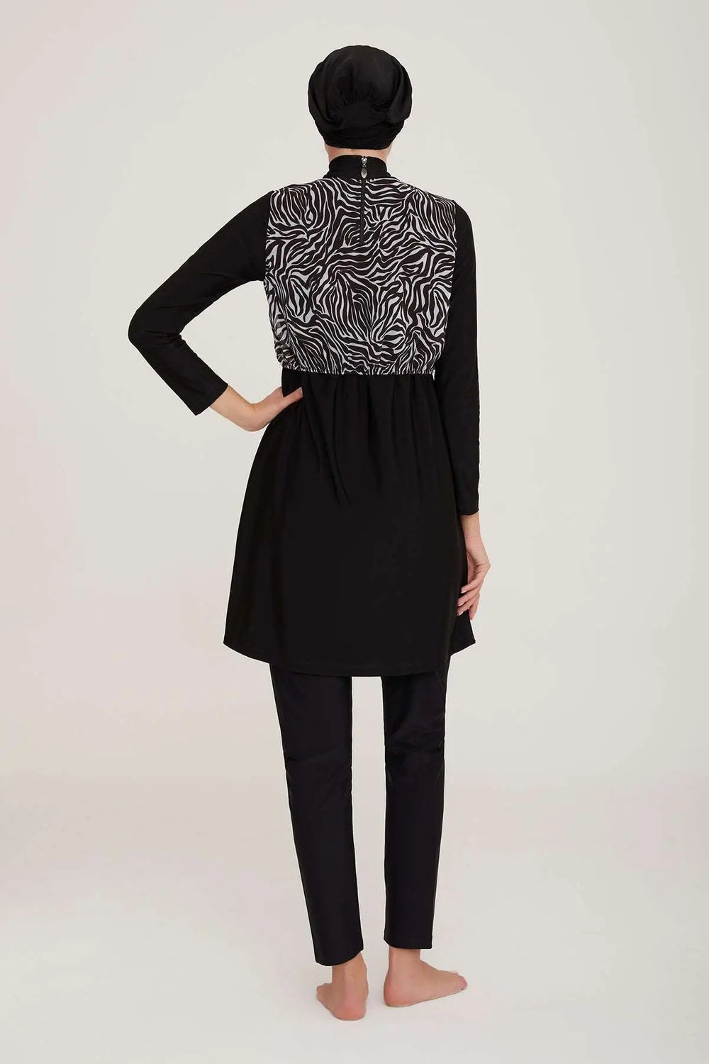 Adasea Burkini  Swimsuit-4412 Voile Fashion