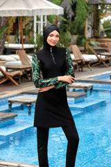 Adasea Burkini  Swimsuit-4425 Voile Fashion