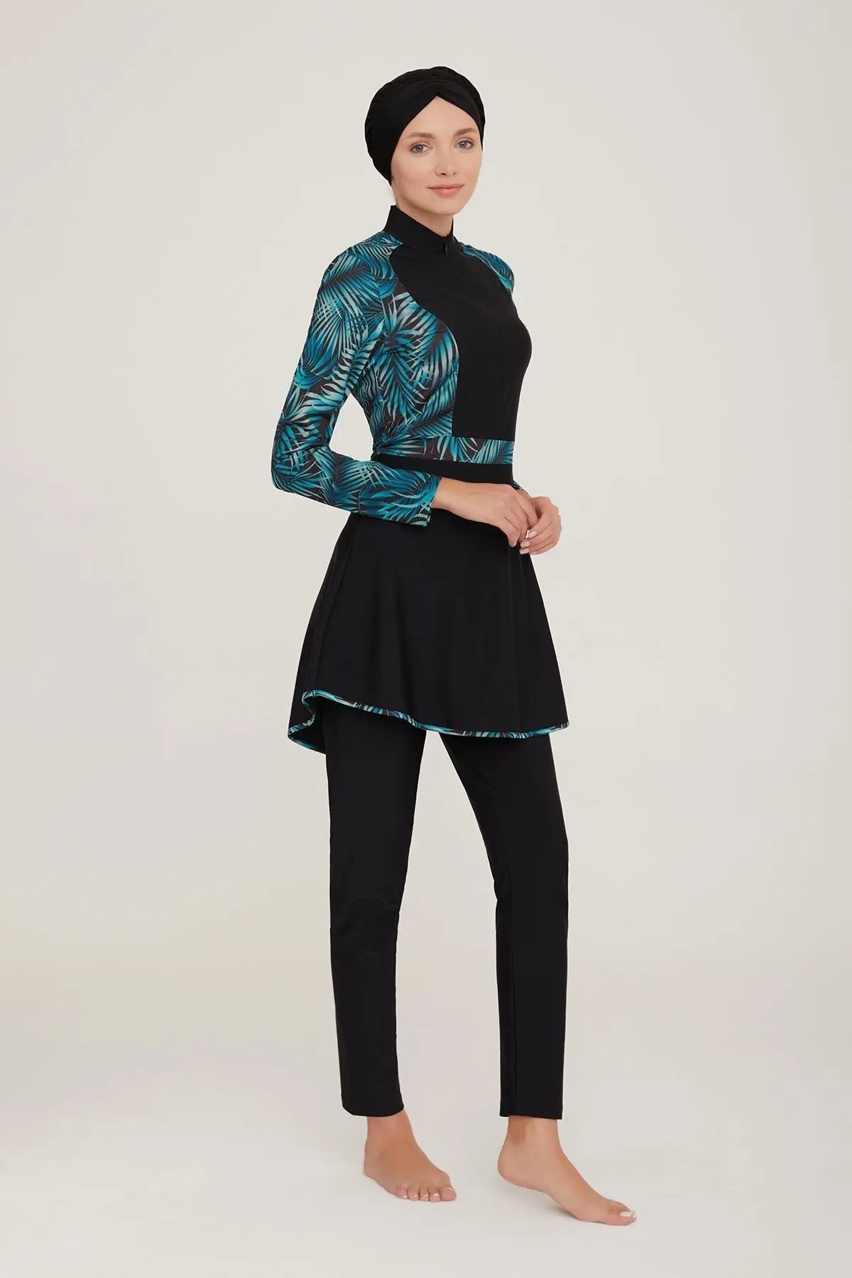 Adasea Burkini  Swimsuit-4428 Voile Fashion