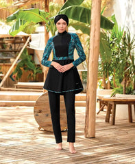 Adasea Burkini  Swimsuit-4428 Voile Fashion