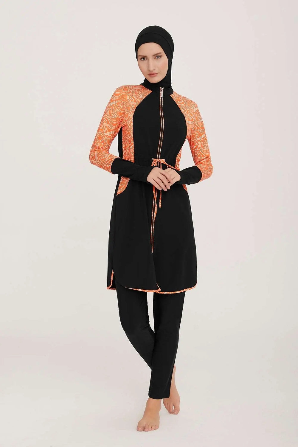 Adasea Burkini  Swimsuit-4430 Voile Fashion