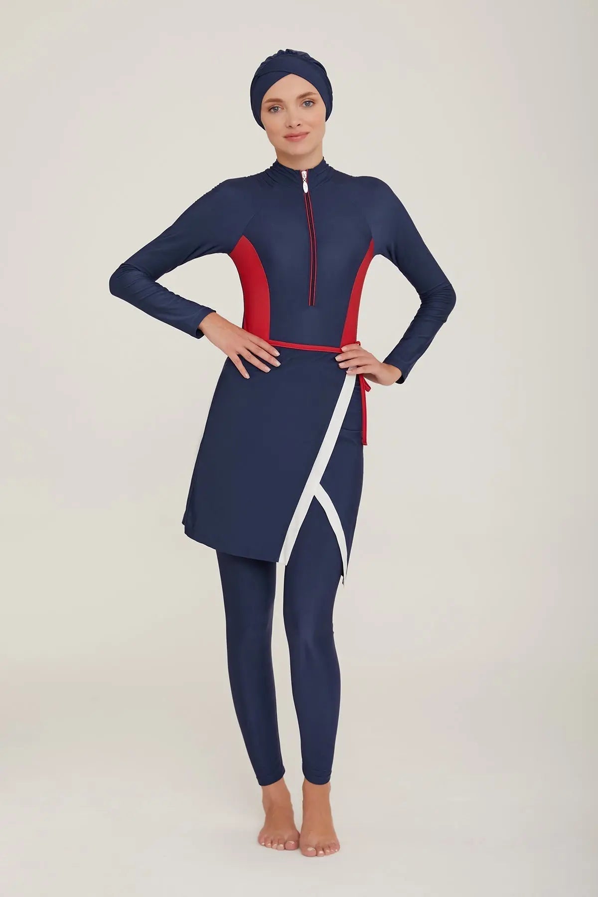 Adasea Burkini  Swimsuit-4457 Voile Fashion