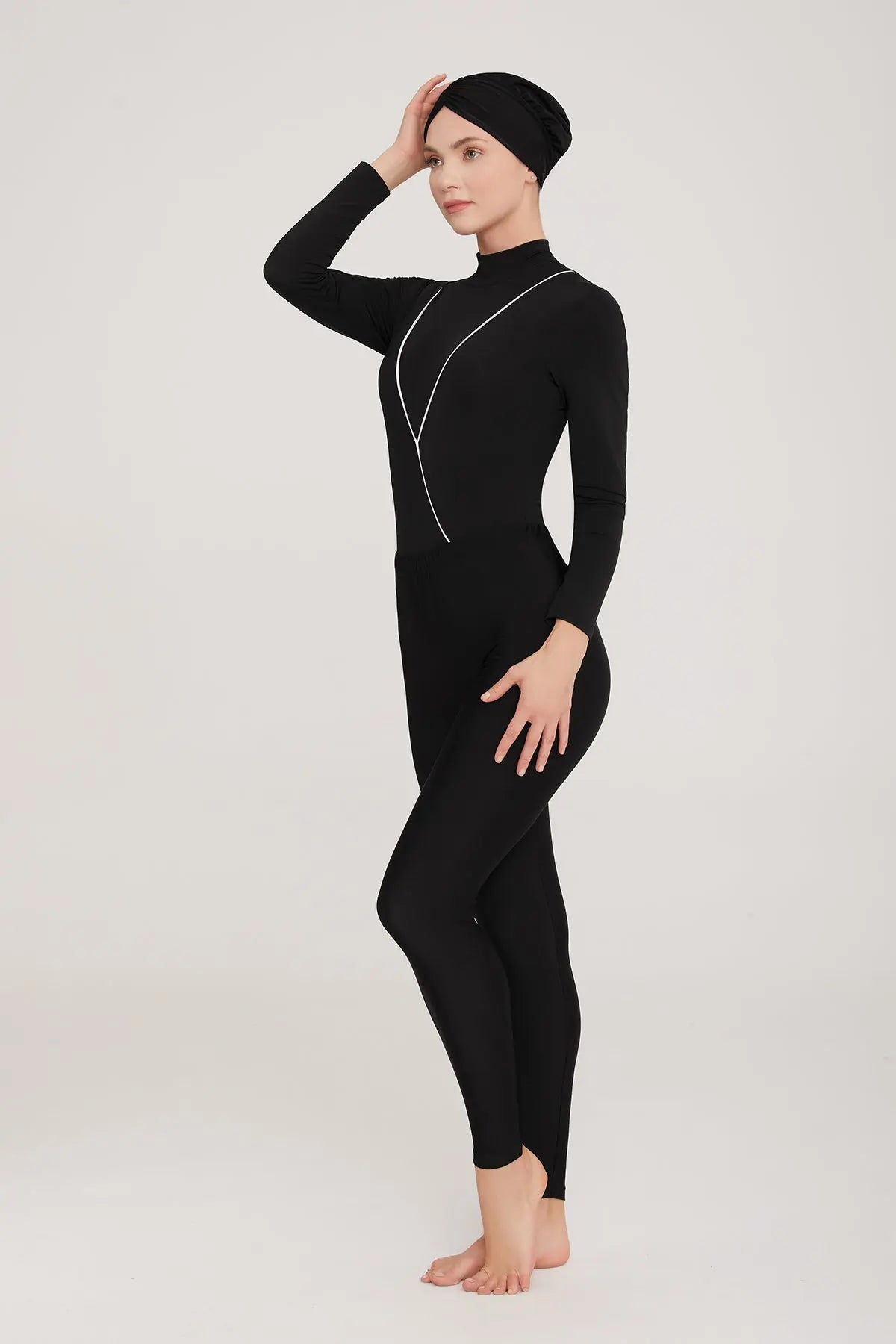 Adasea Burkini  Swimsuit-4458 Voile Fashion