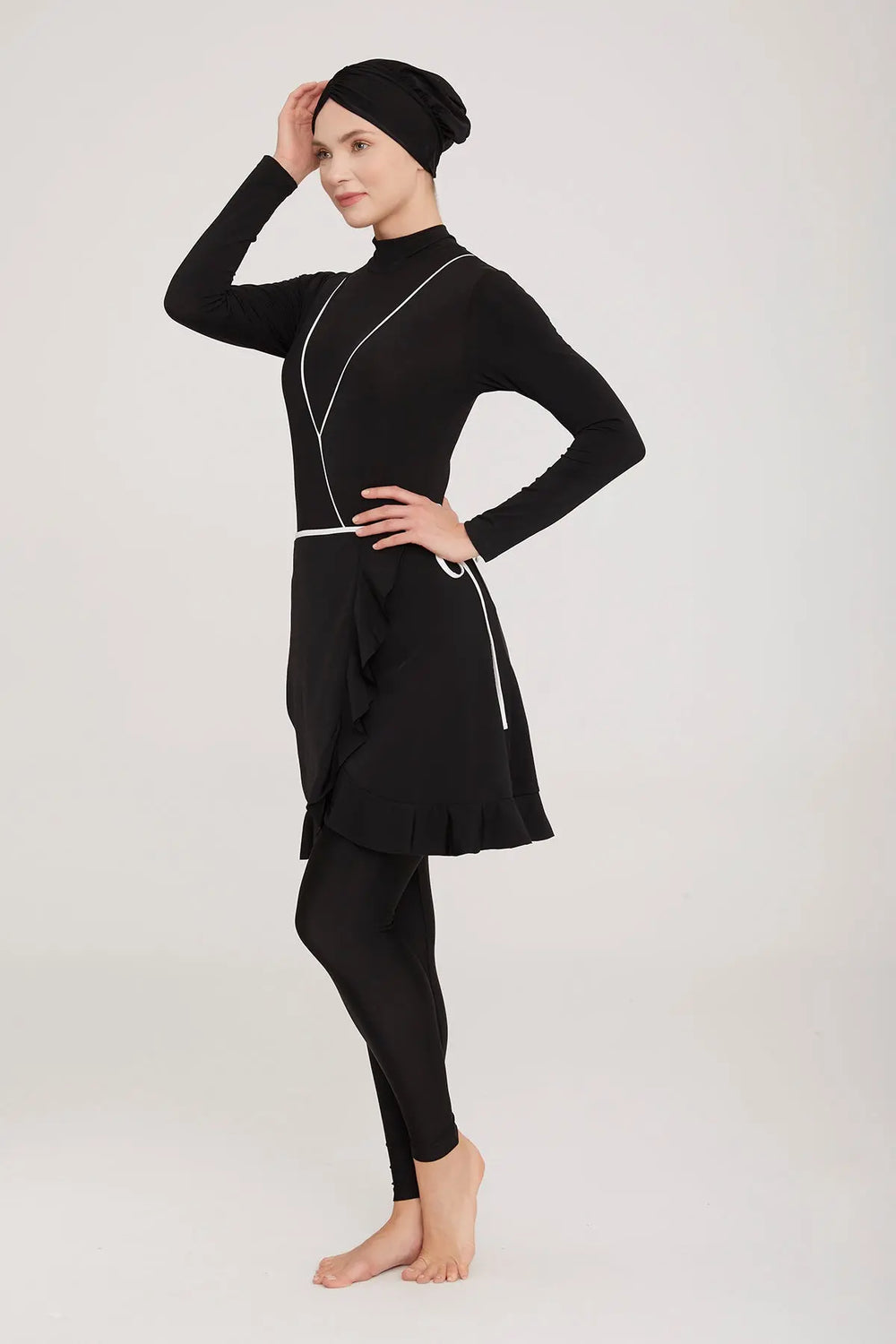 Adasea Burkini  Swimsuit-4458 Voile Fashion